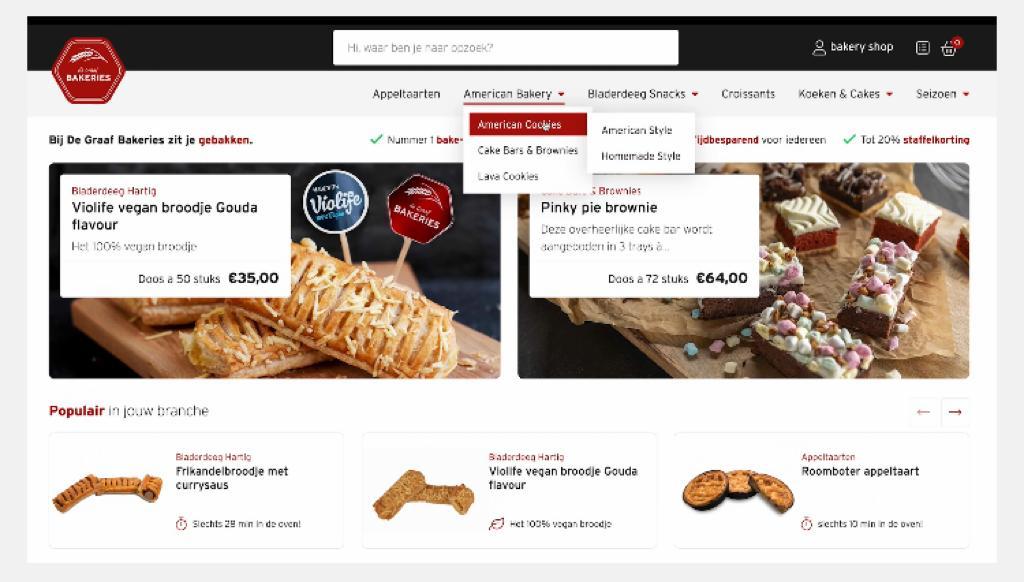 De Graaf Bakeries' vernieuwde webshop online